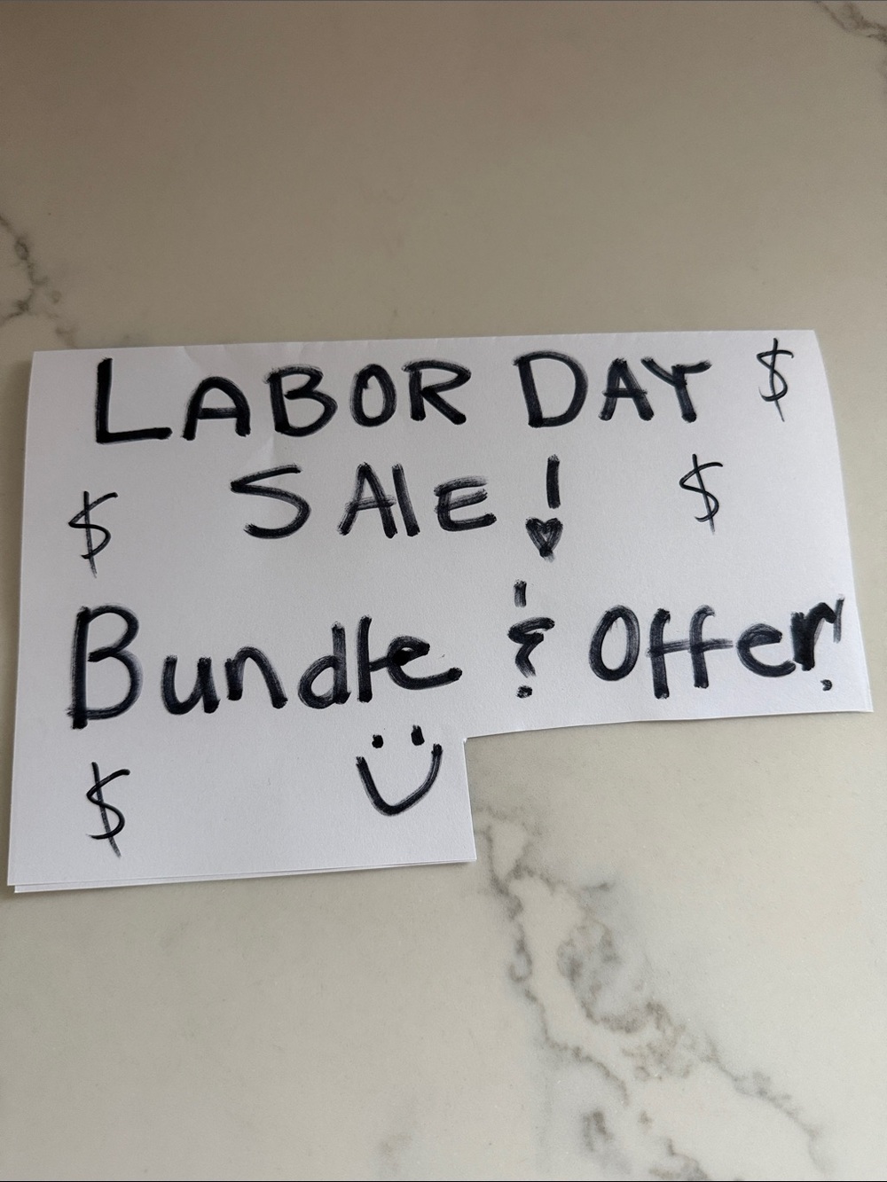 Labor Day Sale Sign - Handwritten Promotional Poster